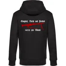 Herren Kapuzenjacke - Mg42 Einigkeit, Recht und Freiheit Rückseite