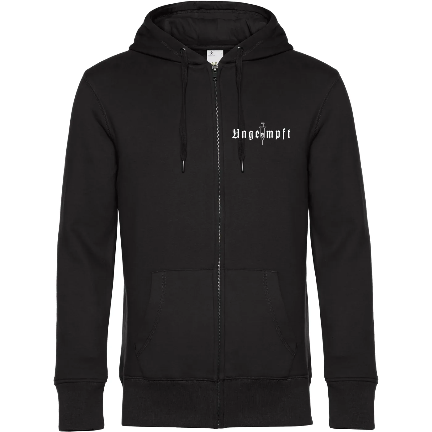 Herren Kapuzenjacke - Ungeimpft, Einfarbig
