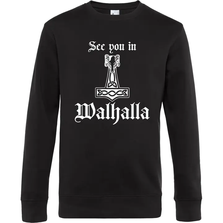 Herren Pullover - See you in Walhalla Thorhammer