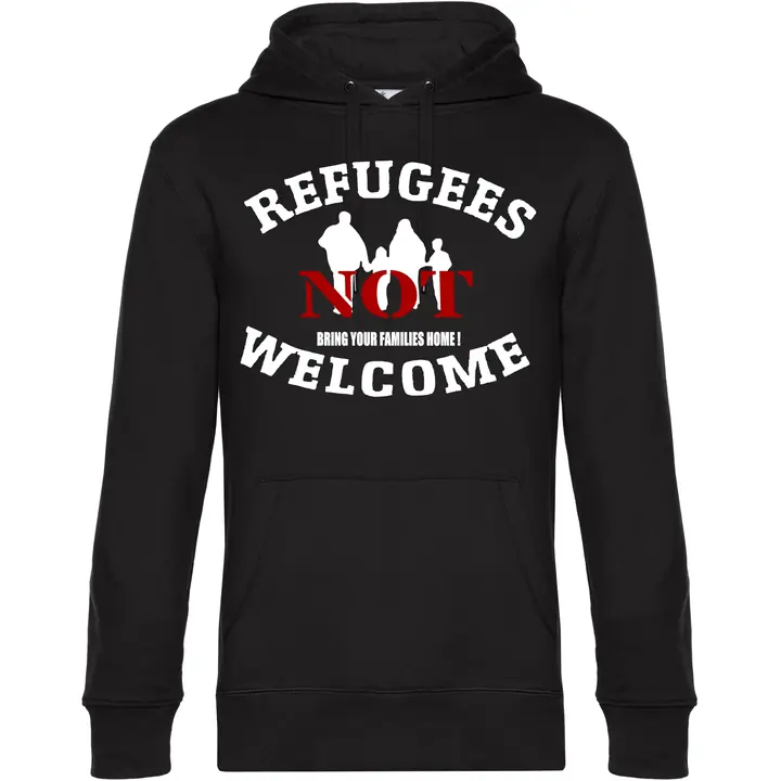 Herren Kapuzenpullover - Refugees not welcome