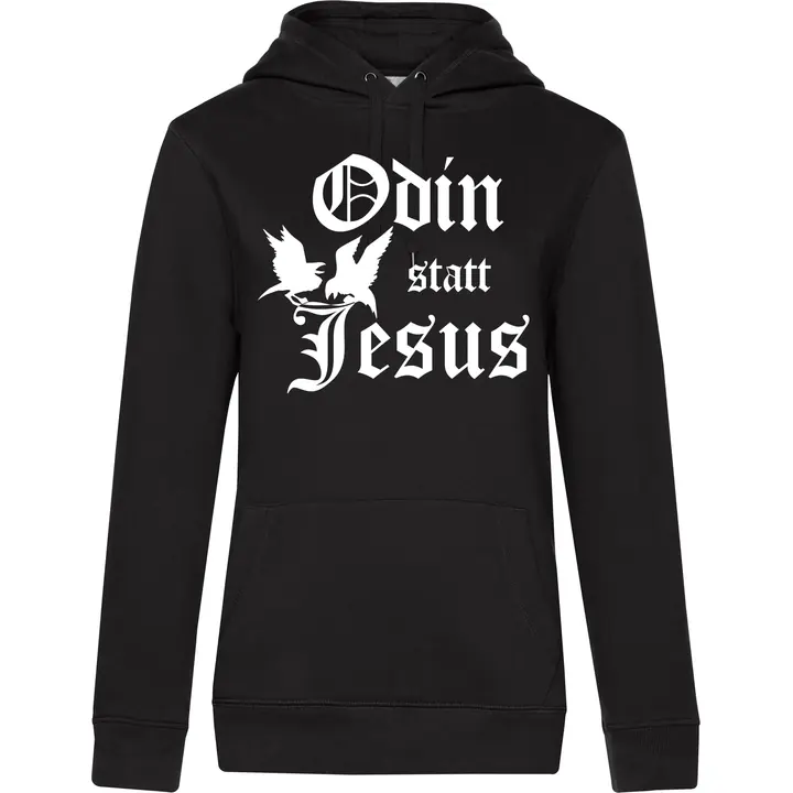 Damen Kapuzenpullover - Odin statt Jesus