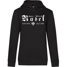 Damen Kapuzenpullover - Hans Ulrich Rudel, Kreuz Vorderseite