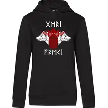 Damen Kapuzenpullover - Geri und Freki Vorderseite