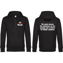 Herren Kapuzenjacke - 14 Words Vorder- und Rückseite