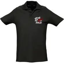Herren Standard Poloshirt - Klagt nicht kämpft, Ak47 Vorderseite