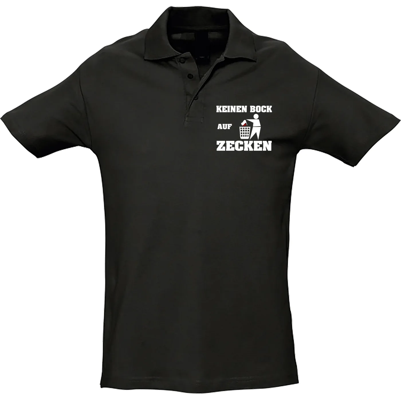 Herren Standard Poloshirt - Keinen Bock auf Zecken