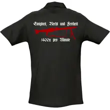 Herren Standard Poloshirt - Mg42 Einigkeit, Recht und Freiheit Rückseite
