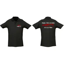 Herren Standard Poloshirt - Mg42 Einigkeit, Recht und Freiheit Vorder- und Rückseite