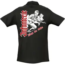 Herren Standard Poloshirt - Infanterie, Königin aller Waffen Rückseite