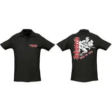 Herren Standard Poloshirt - Infanterie, Königin aller Waffen Vorder- und Rückseite