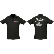 Herren Standard Poloshirt - Nationalist für Heimat, Volk und Vaterland Vorder- und Rückseite