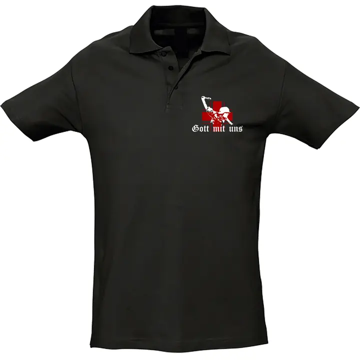 Herren Standard Poloshirt - Gott mit uns, Soldat