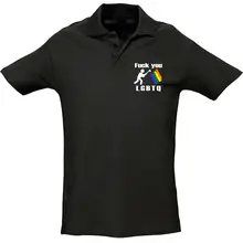 Herren Standard Poloshirt - Fuck you, LGBTQ - gewählte Variante