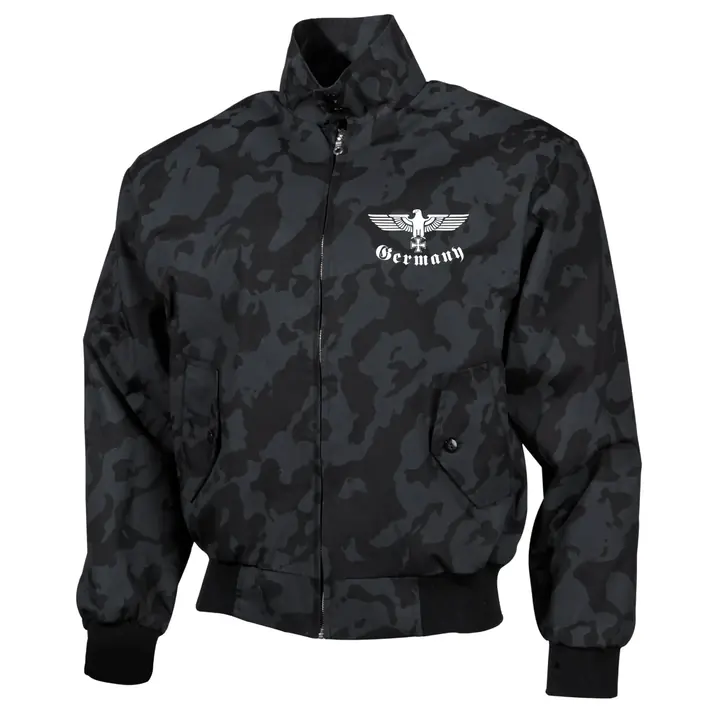 Bestickte Harrington Jacke, Camo - Germany, Adler