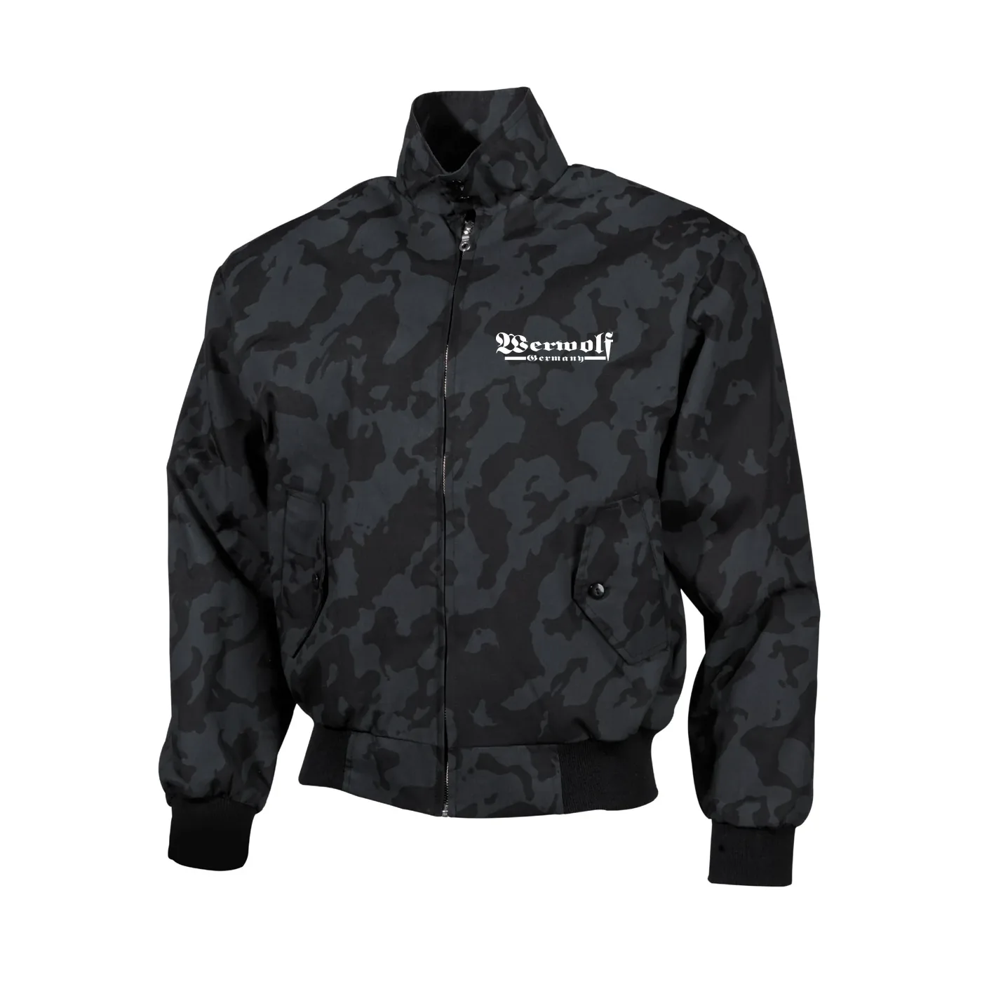 Bestickte Harrington Jacke, Camo - Werwolf Germany ohne Wolf