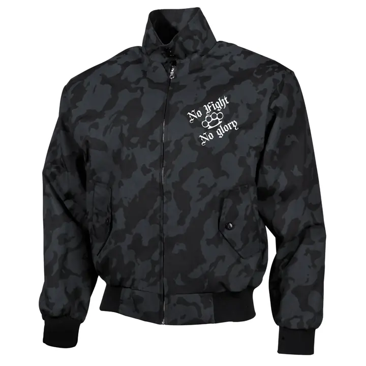 Bestickte Harrington Jacke, Camo - Life is Pain