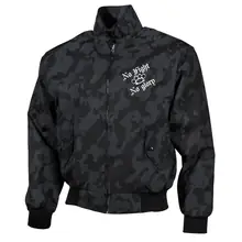 Bestickte Harrington Jacke, Camo - Life is Pain - gewählte Variante