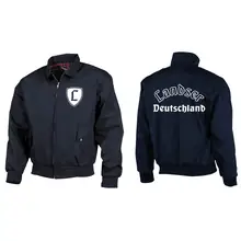 Bestickte Harrington Jacke, Blau - Landser Deutschland - gewählte Variante