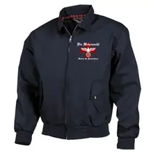 Bestickte Harrington Jacke, Blau - Die Wehrmacht, Helden für Deutschland - gewählte Variante