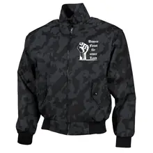 Bestickte Harrington Jacke, Camo - Unsere Faust für unser Land - gewählte Variante