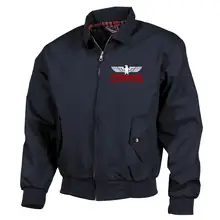 Bestickte Harrington Jacke, Blau - Consdaple mit Adler - gewählte Variante