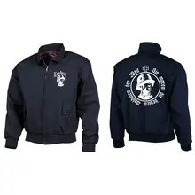 Bestickte Harrington Jacke, Blau - Sie waren die besten Soldaten der Welt - gewählte Variante