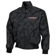 Bestickte Harrington Jacke, Camo - Deutschland für Familie, Volk und Vaterland Vorderseite
