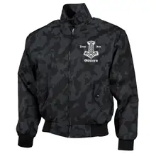 Bestickte Harrington Jacke, Camo - Treu den Göttern Vorderseite