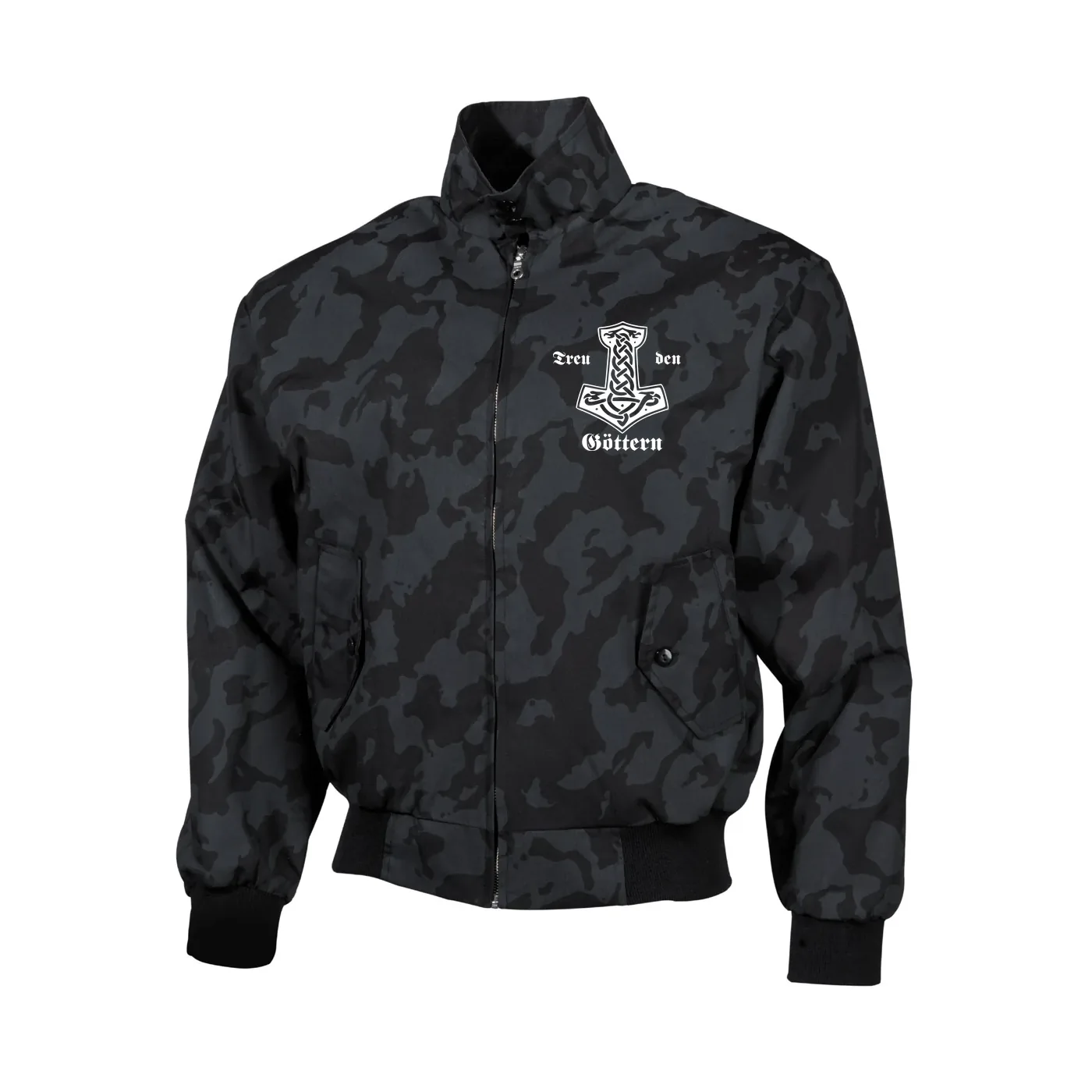 Bestickte Harrington Jacke, Camo - Treu den Göttern