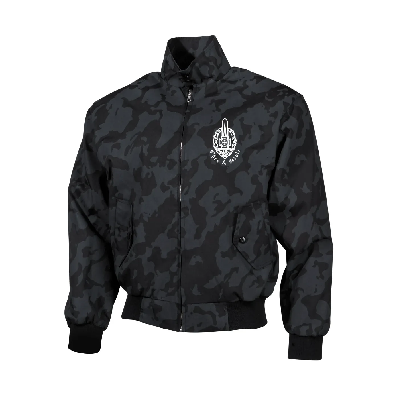Bestickte Harrington Jacke, Camo - Ehre & Stolz