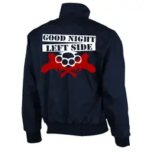 Bestickte Harrington Jacke, Blau - GNLS, Schlagring Rückseite