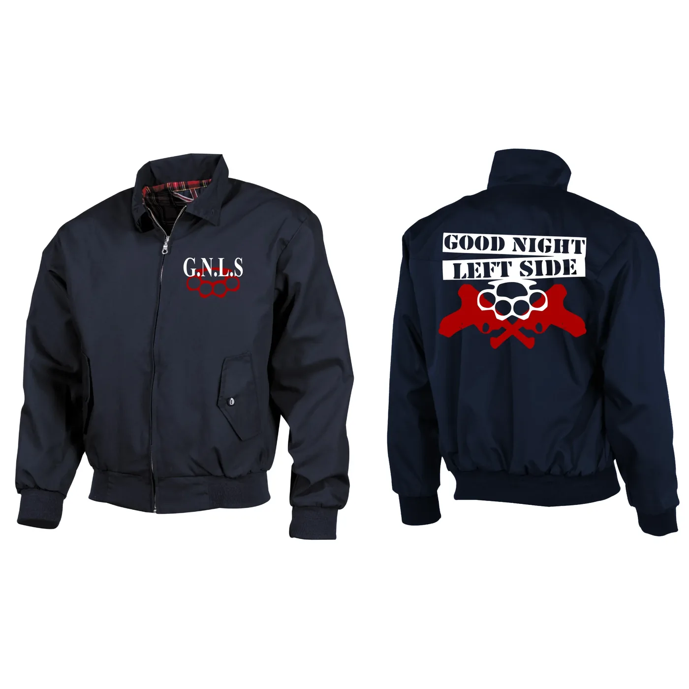 Bestickte Harrington Jacke, Blau - GNLS, Schlagring