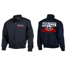 Bestickte Harrington Jacke, Blau - GNLS, Schlagring - gewählte Variante