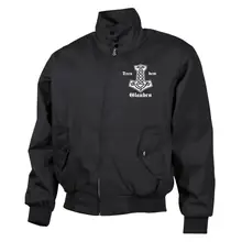 Bestickte Harrington Jacke, Schwarz - Treu dem Glauben - gewählte Variante