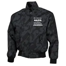 Bestickte Harrington Jacke, Camo - Sie reden von Nazis - gewählte Variante