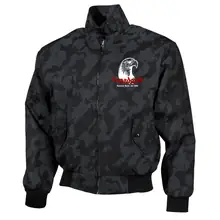Bestickte Harrington Jacke, Camo - Consdaple, Adlerkopf 1990 Vorderseite