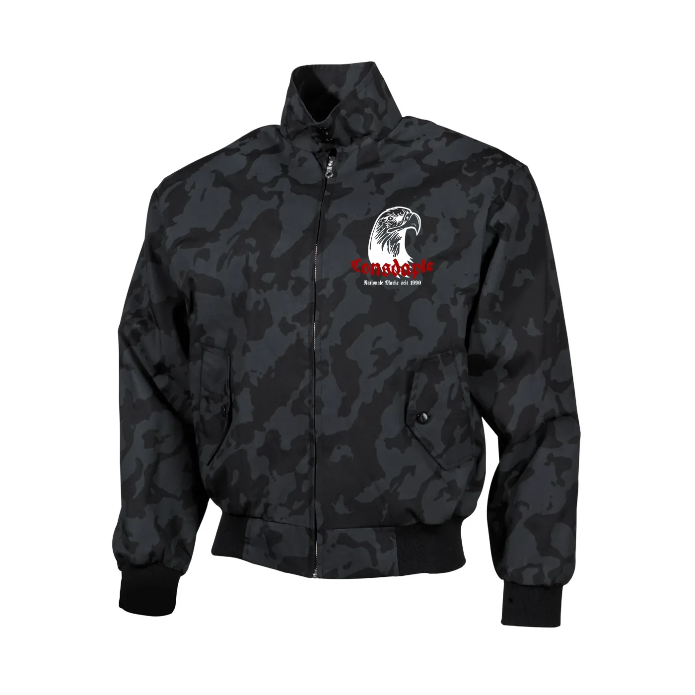 Bestickte Harrington Jacke, Camo - Consdaple, Adlerkopf 1990