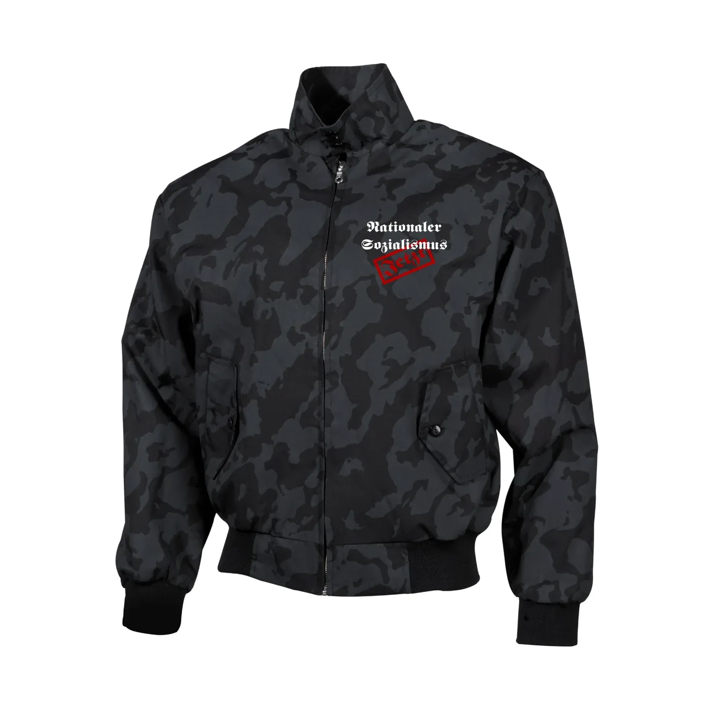 Bestickte Harrington Jacke, Camo - Nationaler Sozialismus jetzt