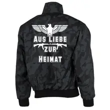 Bestickte Harrington Jacke, Camo - Aus liebe zur Heimat Rückseite