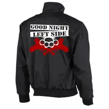 Bestickte Harrington Jacke, Schwarz - GNLS, Schlagring Rückseite