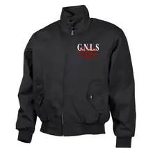Bestickte Harrington Jacke, Schwarz - GNLS, Schlagring Vorderseite