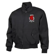 Bestickte Harrington Jacke, Schwarz - Sparta, bis zum Tod - gewählte Variante