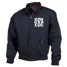Bestickte Harrington Jacke, Blau - GNLS, Kreuz Vorderseite