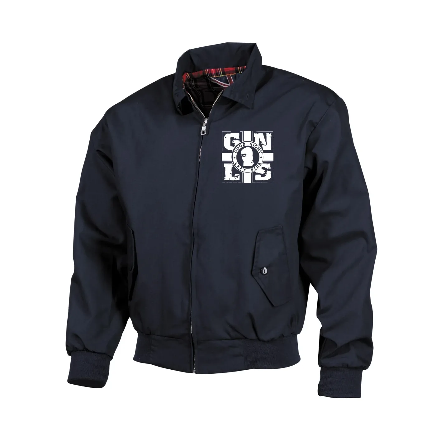 Bestickte Harrington Jacke, Blau - GNLS, Kreuz