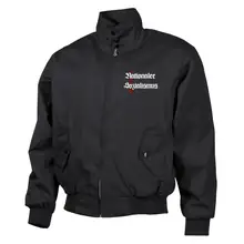 Bestickte Harrington Jacke, Schwarz - Nationaler Sozialismus - gewählte Variante