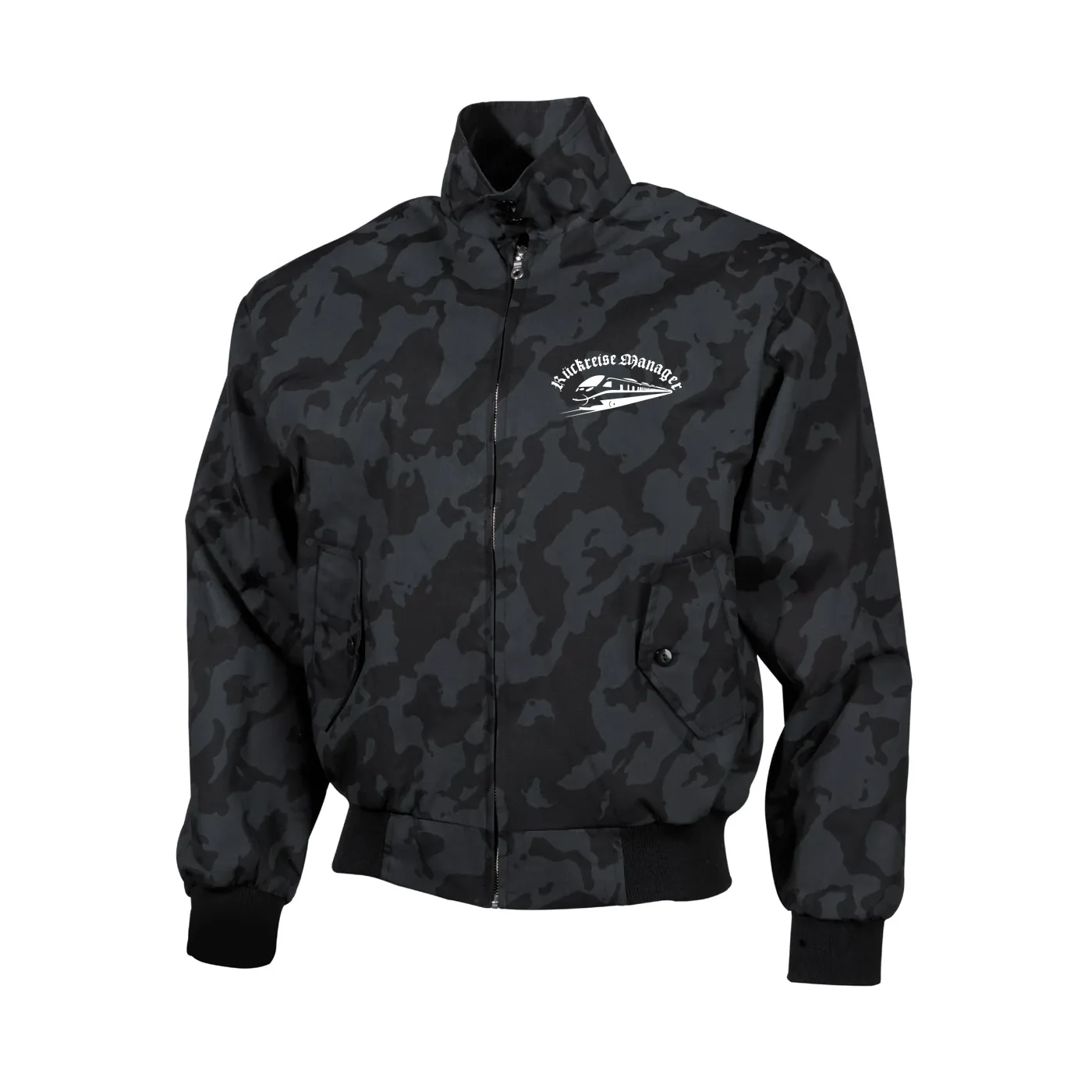 Bestickte Harrington Jacke, Camo - Rückreisemanager
