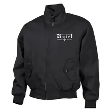 Bestickte Harrington Jacke, Schwarz - Hans Ulrich Rudel, Kreuz - gewählte Variante