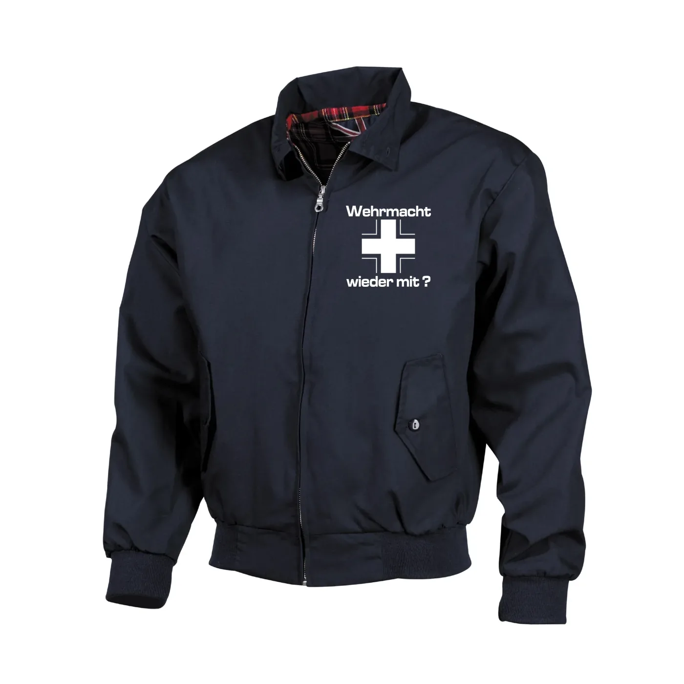 Bestickte Harrington Jacke, Blau - Wehrmacht wieder mit