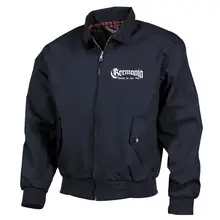 Bestickte Harrington Jacke, Blau - Germania, Deutsch ist mein Sinn - gewählte Variante