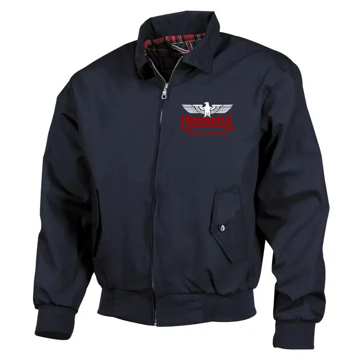 Bestickte Harrington Jacke, Blau - Consdaple, Adler made in Germany